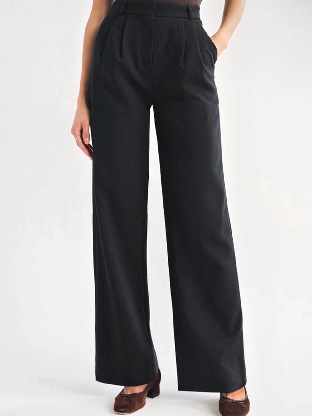 Abercrombie & Fitch Sloane Tailored Pant- Ultra High Rise Wide Leg